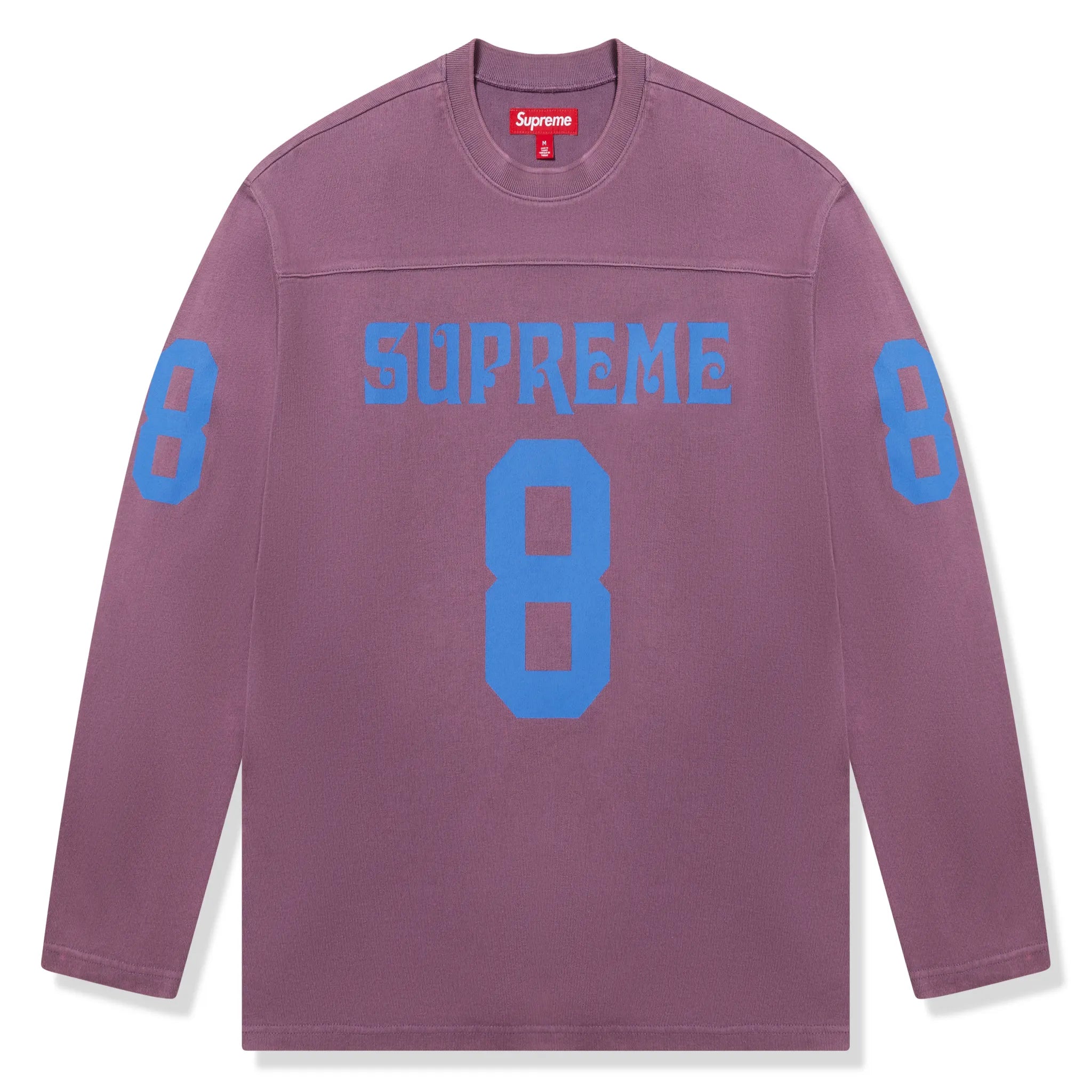 Front view of Supreme Affiliated L/S Dusty Purple Football Top